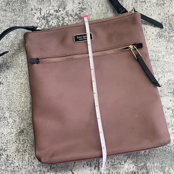 Kate Spade New York Dawn Flat Nylon and Leather Pink and Black Crossbody Bag - Picture 9 of 15
